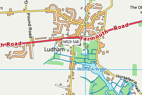 NR29 5AB map - OS VectorMap District (Ordnance Survey)