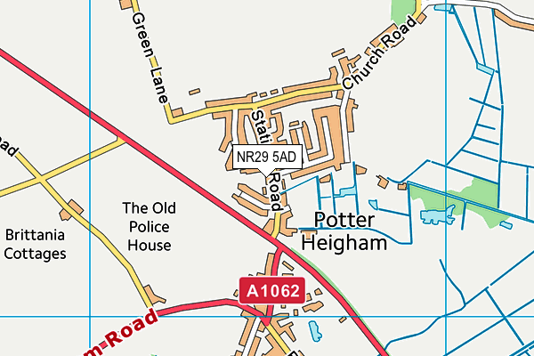 NR29 5AD map - OS VectorMap District (Ordnance Survey)