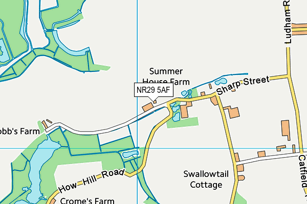 NR29 5AF map - OS VectorMap District (Ordnance Survey)