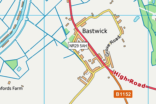 NR29 5AH map - OS VectorMap District (Ordnance Survey)