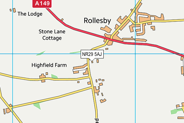 NR29 5AJ map - OS VectorMap District (Ordnance Survey)