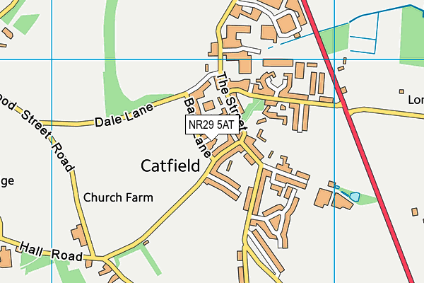 NR29 5AT map - OS VectorMap District (Ordnance Survey)