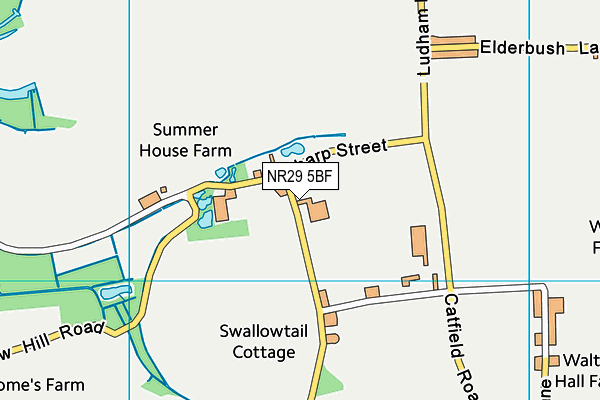 NR29 5BF map - OS VectorMap District (Ordnance Survey)