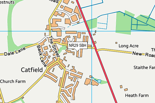 NR29 5BH map - OS VectorMap District (Ordnance Survey)