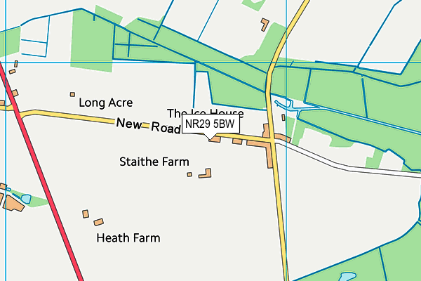 NR29 5BW map - OS VectorMap District (Ordnance Survey)