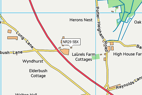 NR29 5BX map - OS VectorMap District (Ordnance Survey)