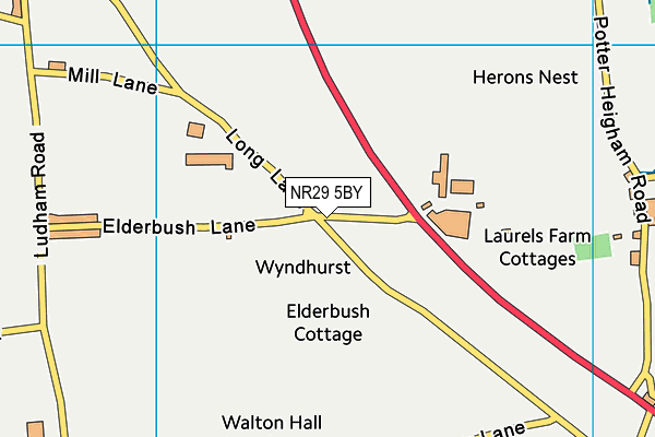 NR29 5BY map - OS VectorMap District (Ordnance Survey)