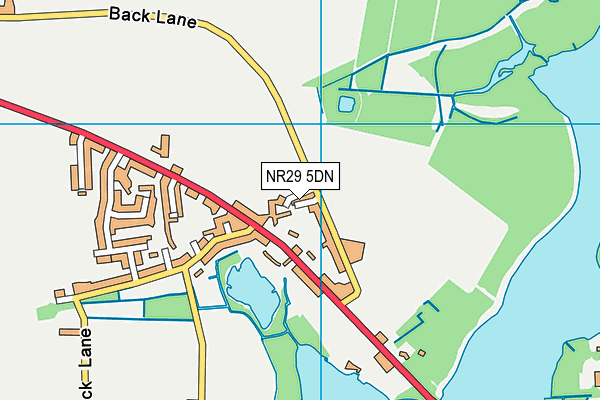 NR29 5DN map - OS VectorMap District (Ordnance Survey)