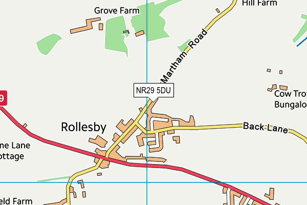 NR29 5DU map - OS VectorMap District (Ordnance Survey)