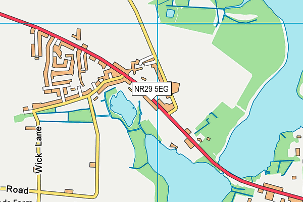 NR29 5EG map - OS VectorMap District (Ordnance Survey)