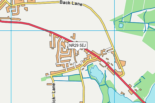 NR29 5EJ map - OS VectorMap District (Ordnance Survey)