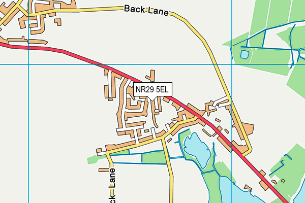 NR29 5EL map - OS VectorMap District (Ordnance Survey)