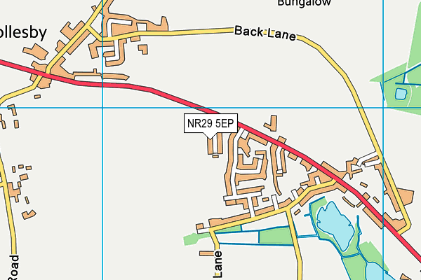 NR29 5EP map - OS VectorMap District (Ordnance Survey)