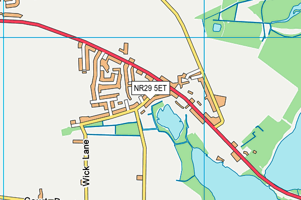 NR29 5ET map - OS VectorMap District (Ordnance Survey)