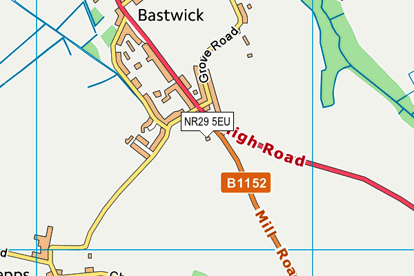 Repps With Bastwick Playing Field map (NR29 5EU) - OS VectorMap District (Ordnance Survey)