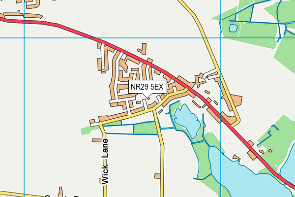NR29 5EX map - OS VectorMap District (Ordnance Survey)
