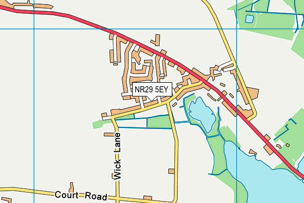 NR29 5EY map - OS VectorMap District (Ordnance Survey)