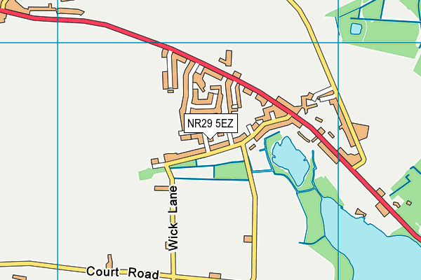 NR29 5EZ map - OS VectorMap District (Ordnance Survey)