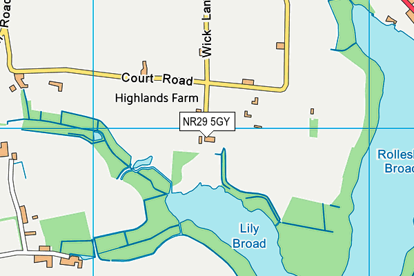 NR29 5GY map - OS VectorMap District (Ordnance Survey)