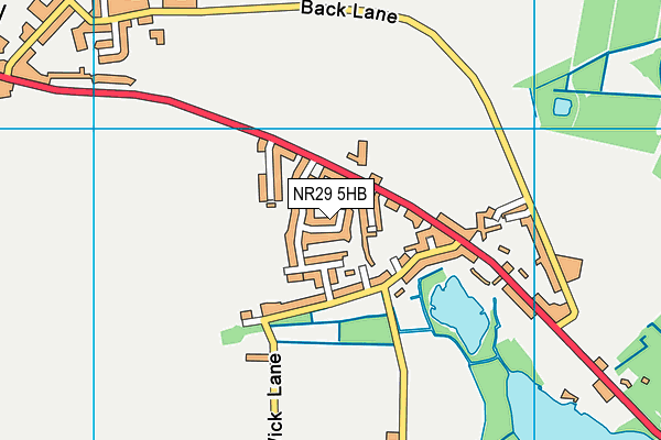 NR29 5HB map - OS VectorMap District (Ordnance Survey)