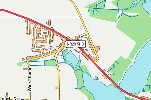 NR29 5HD map - OS VectorMap District (Ordnance Survey)