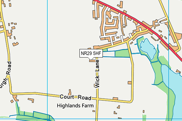 NR29 5HF map - OS VectorMap District (Ordnance Survey)