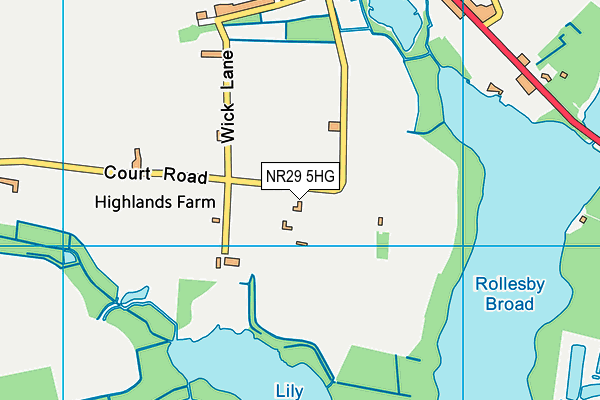 NR29 5HG map - OS VectorMap District (Ordnance Survey)