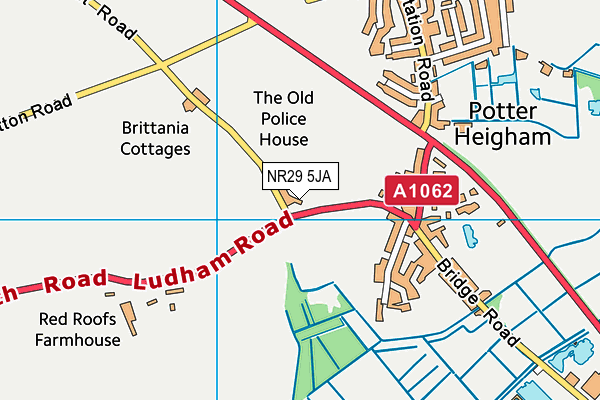 NR29 5JA map - OS VectorMap District (Ordnance Survey)