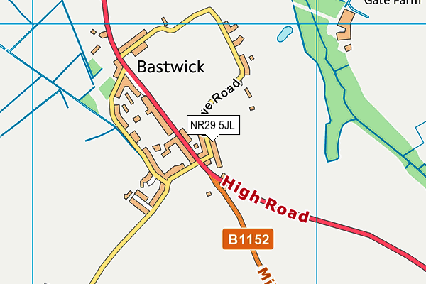 NR29 5JL map - OS VectorMap District (Ordnance Survey)