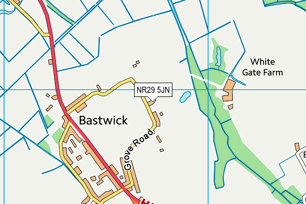 NR29 5JN map - OS VectorMap District (Ordnance Survey)