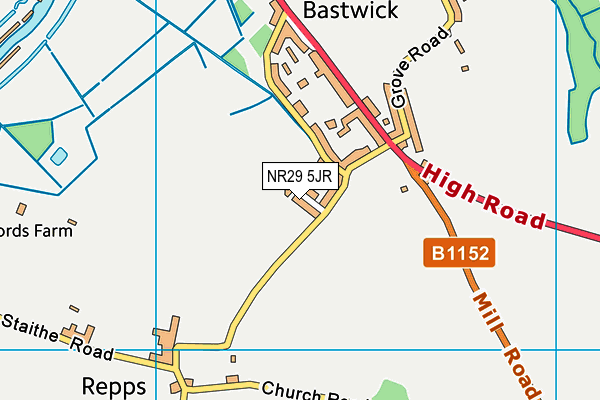 NR29 5JR map - OS VectorMap District (Ordnance Survey)