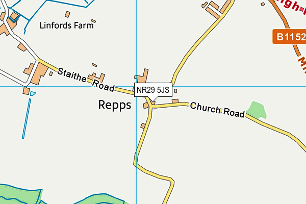 NR29 5JS map - OS VectorMap District (Ordnance Survey)