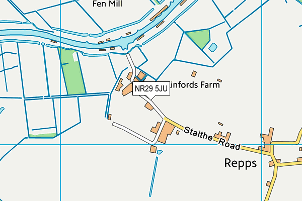 NR29 5JU map - OS VectorMap District (Ordnance Survey)