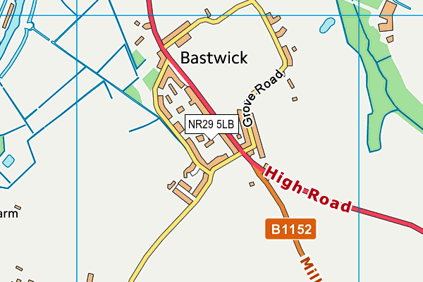 NR29 5LB map - OS VectorMap District (Ordnance Survey)