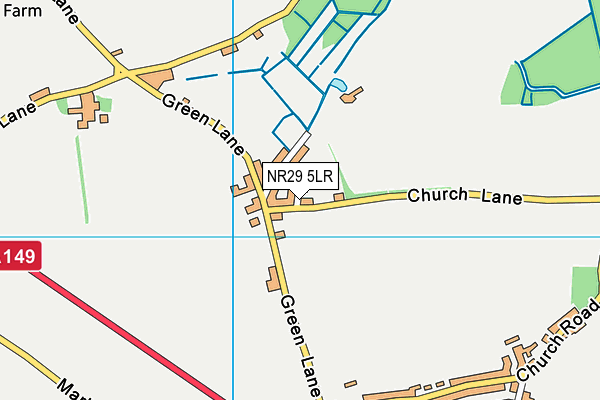 NR29 5LR map - OS VectorMap District (Ordnance Survey)