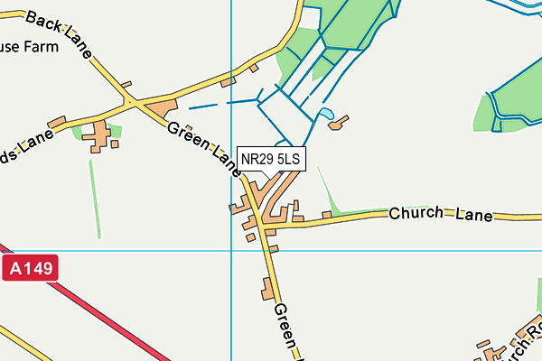 NR29 5LS map - OS VectorMap District (Ordnance Survey)