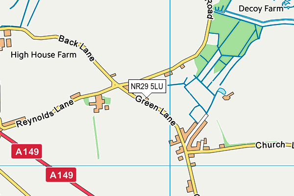 NR29 5LU map - OS VectorMap District (Ordnance Survey)