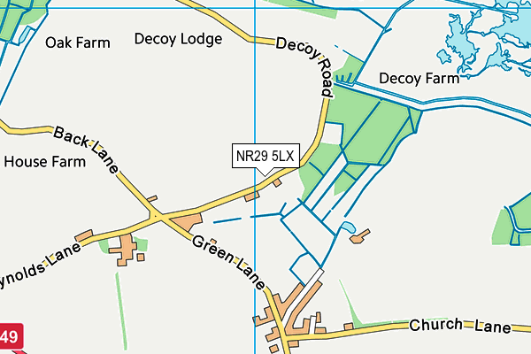 NR29 5LX map - OS VectorMap District (Ordnance Survey)