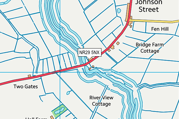 NR29 5NX map - OS VectorMap District (Ordnance Survey)