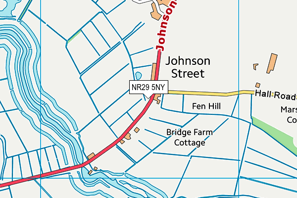 NR29 5NY map - OS VectorMap District (Ordnance Survey)