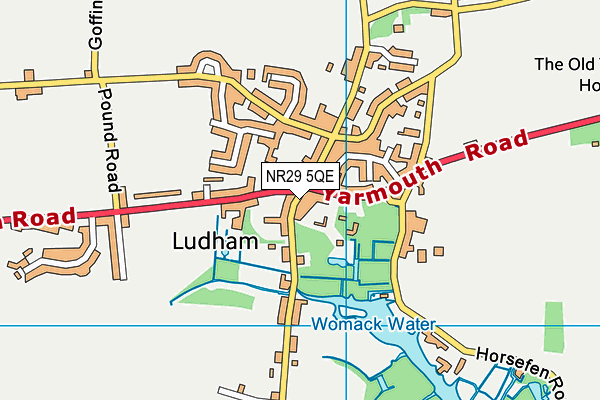 NR29 5QE map - OS VectorMap District (Ordnance Survey)