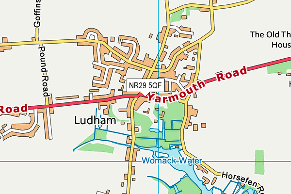 NR29 5QF map - OS VectorMap District (Ordnance Survey)