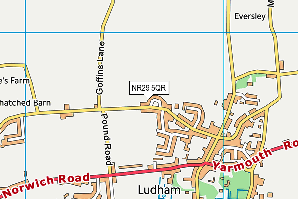 NR29 5QR map - OS VectorMap District (Ordnance Survey)