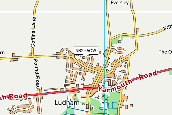 NR29 5QW map - OS VectorMap District (Ordnance Survey)