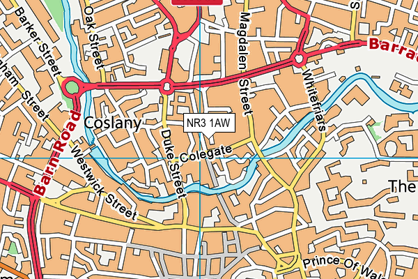 NR3 1AW map - OS VectorMap District (Ordnance Survey)