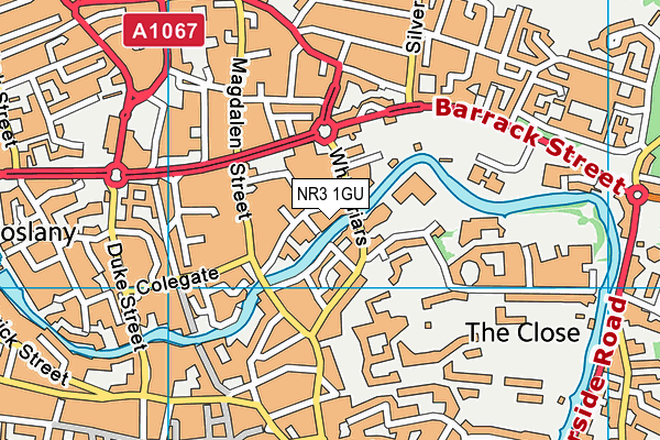 NR3 1GU map - OS VectorMap District (Ordnance Survey)