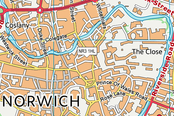 NR3 1HL map - OS VectorMap District (Ordnance Survey)