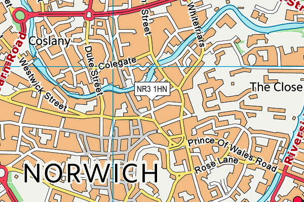 NR3 1HN map - OS VectorMap District (Ordnance Survey)