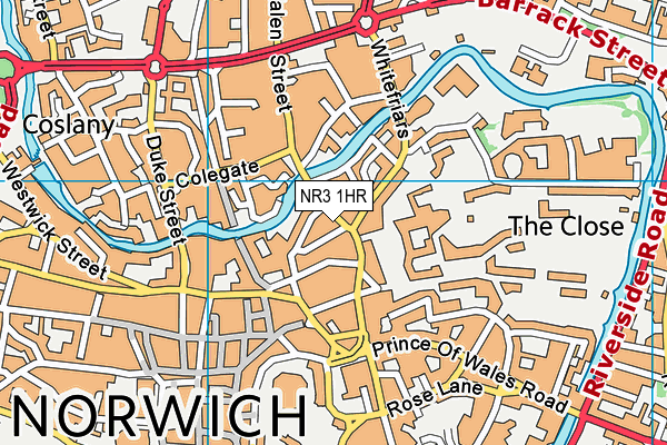 NR3 1HR map - OS VectorMap District (Ordnance Survey)