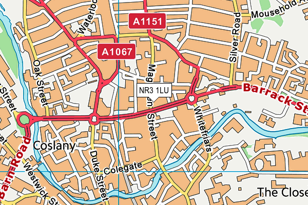 NR3 1LU map - OS VectorMap District (Ordnance Survey)